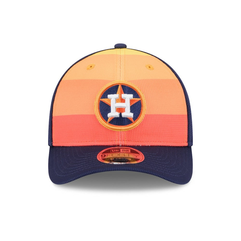 Navy/Orange Houston Astros New Era 2025 Batting Practice 9FORTY M-Crown Adjustable Hat