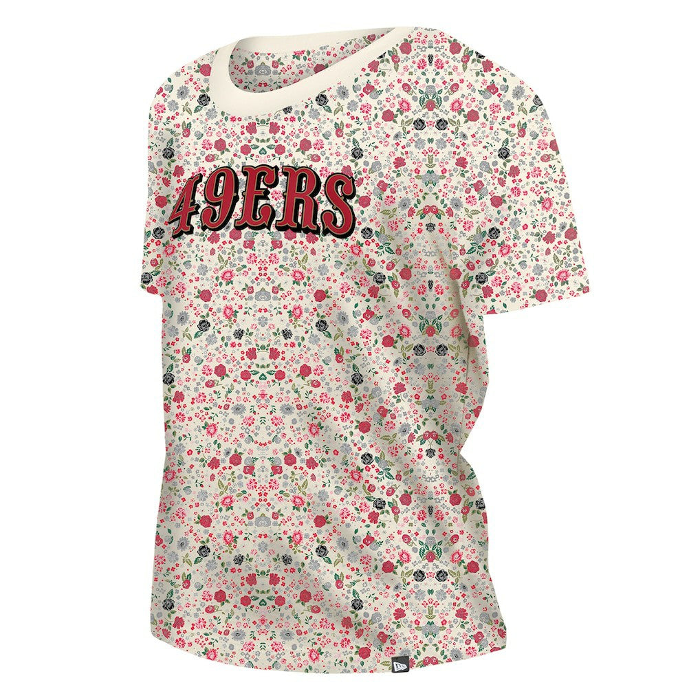 Women's Glam Game Floral Scoop Neck T-Shirt - San Francisco 49ers T-shirts