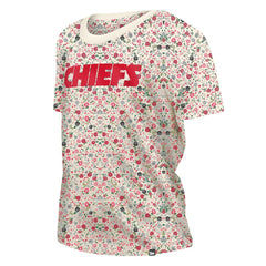 Women's Glam Game Floral Scoop Neck T-Shirt - Kansas City Chiefs T-shirts
