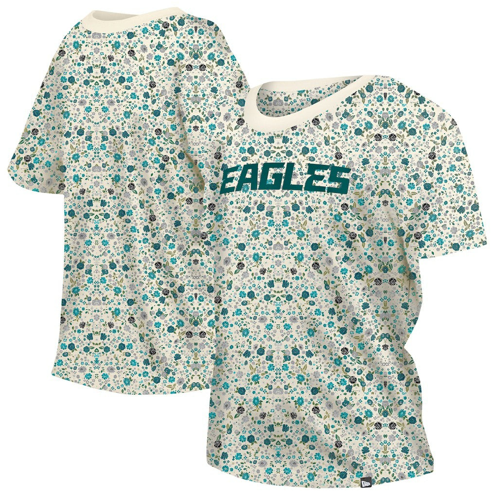 Women's Glam Game Floral Scoop Neck T-Shirt - Philadelphia Eagles T-shirts