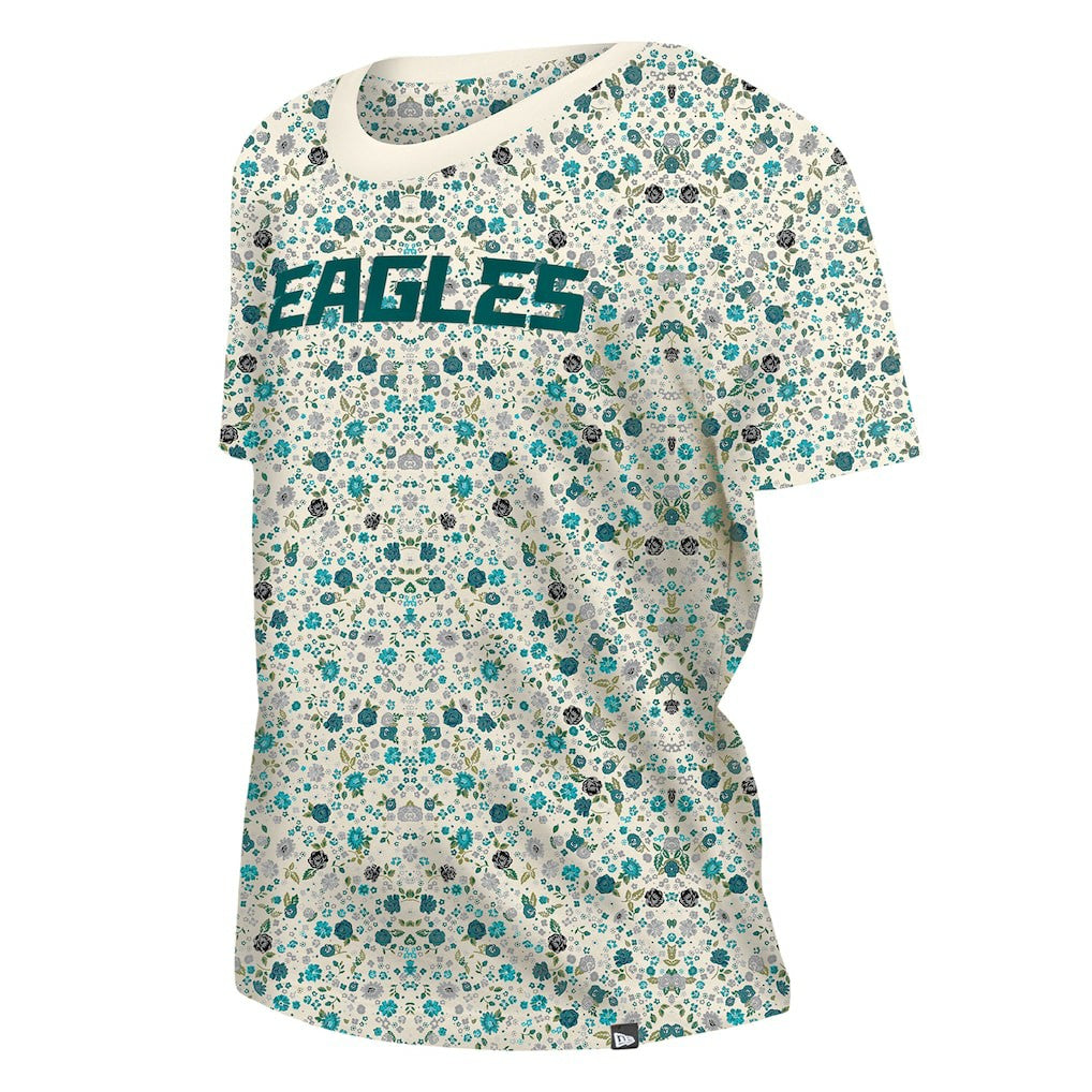 Women's Glam Game Floral Scoop Neck T-Shirt - Philadelphia Eagles T-shirts