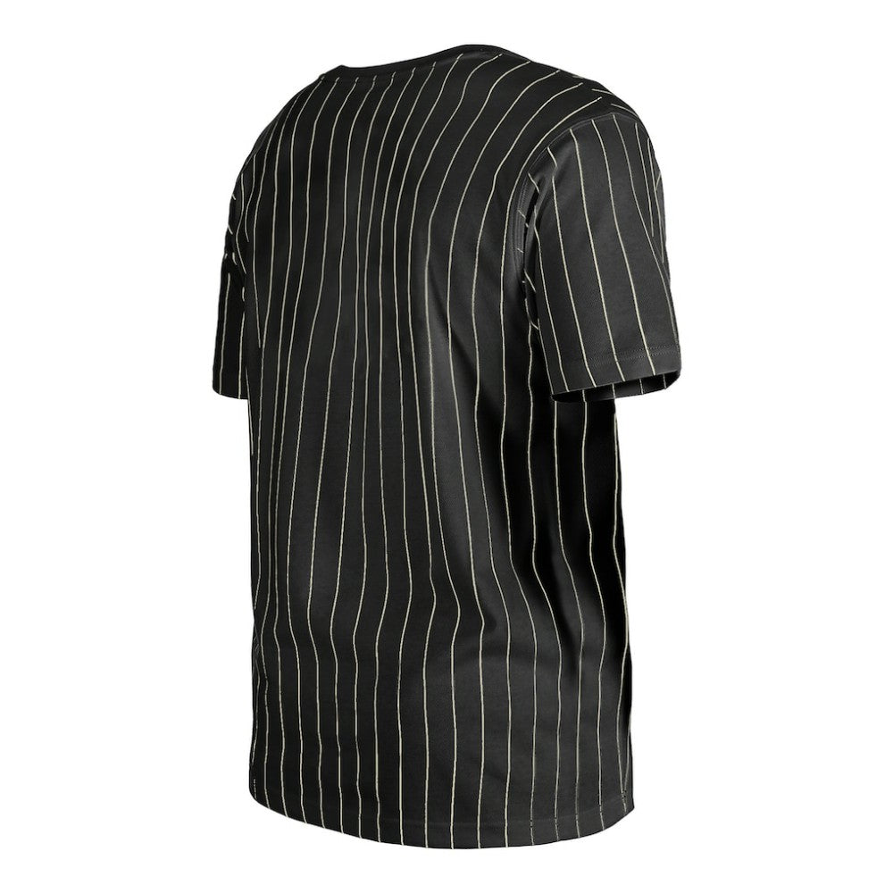 Black San Francisco Giants New Era Throwback Pinstripe T-Shirt