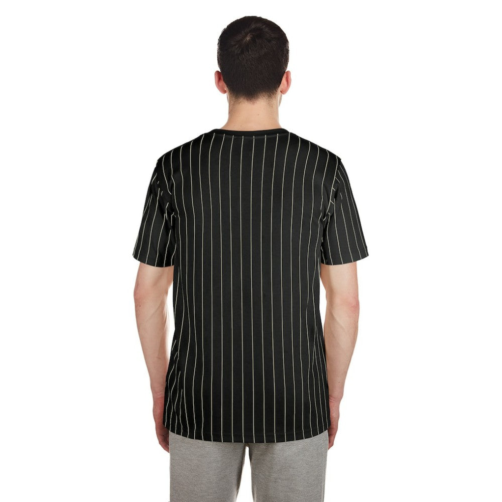 Black San Francisco Giants New Era Throwback Pinstripe T-Shirt