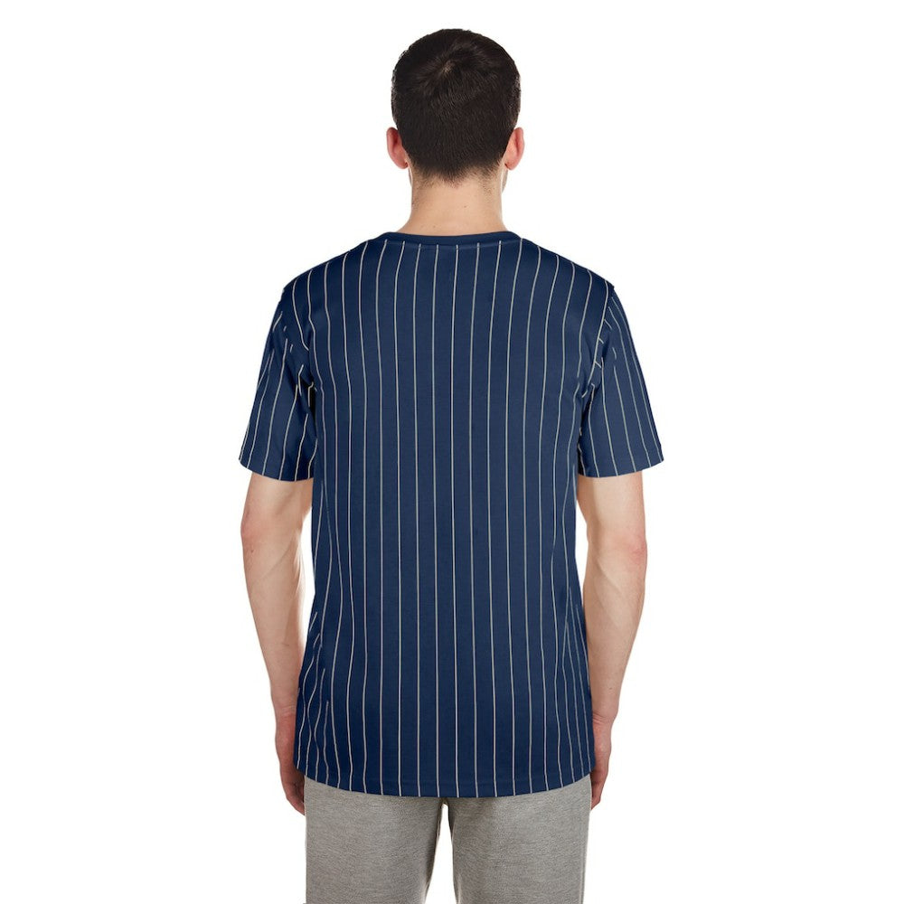 Navy Tampa Bay Rays New Era Throwback Pinstripe T-Shirt