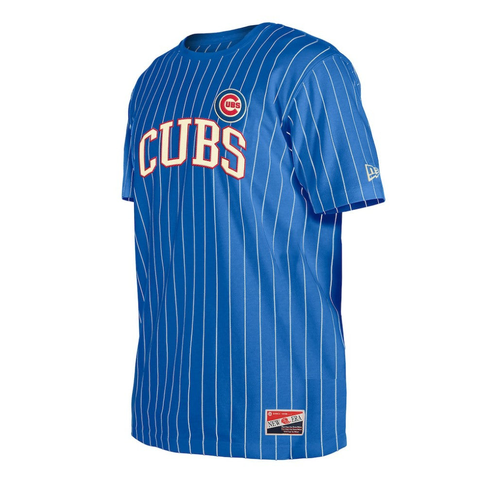 Royal Chicago Cubs New Era Throwback Pinstripe T-Shirt