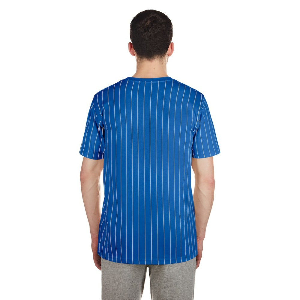 Royal Chicago Cubs New Era Throwback Pinstripe T-Shirt