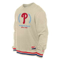 Cream Philadelphia Phillies New Era Throwback Pullover Sweatshirt
