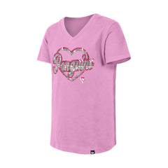 NHL Pittsburgh Penguins New Era Girl's Youth Flip Sequin V-Neck T-Shirt