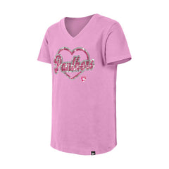NHL Florida Panthers New Era Girl's Youth Flip Sequin V-Neck T-Shirt