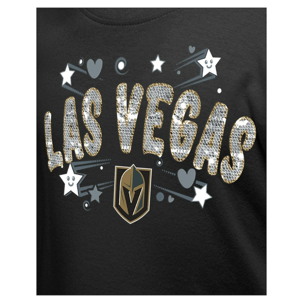 NHL Vegas Golden Knights New Era Girl's Youth Flip Sequin T-Shirt
