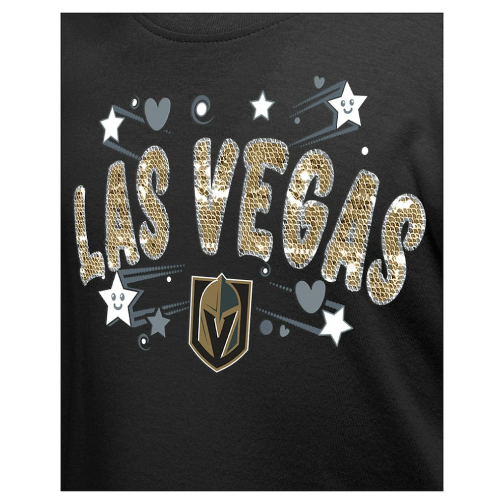 NHL Vegas Golden Knights New Era Girl's Youth Flip Sequin T-Shirt