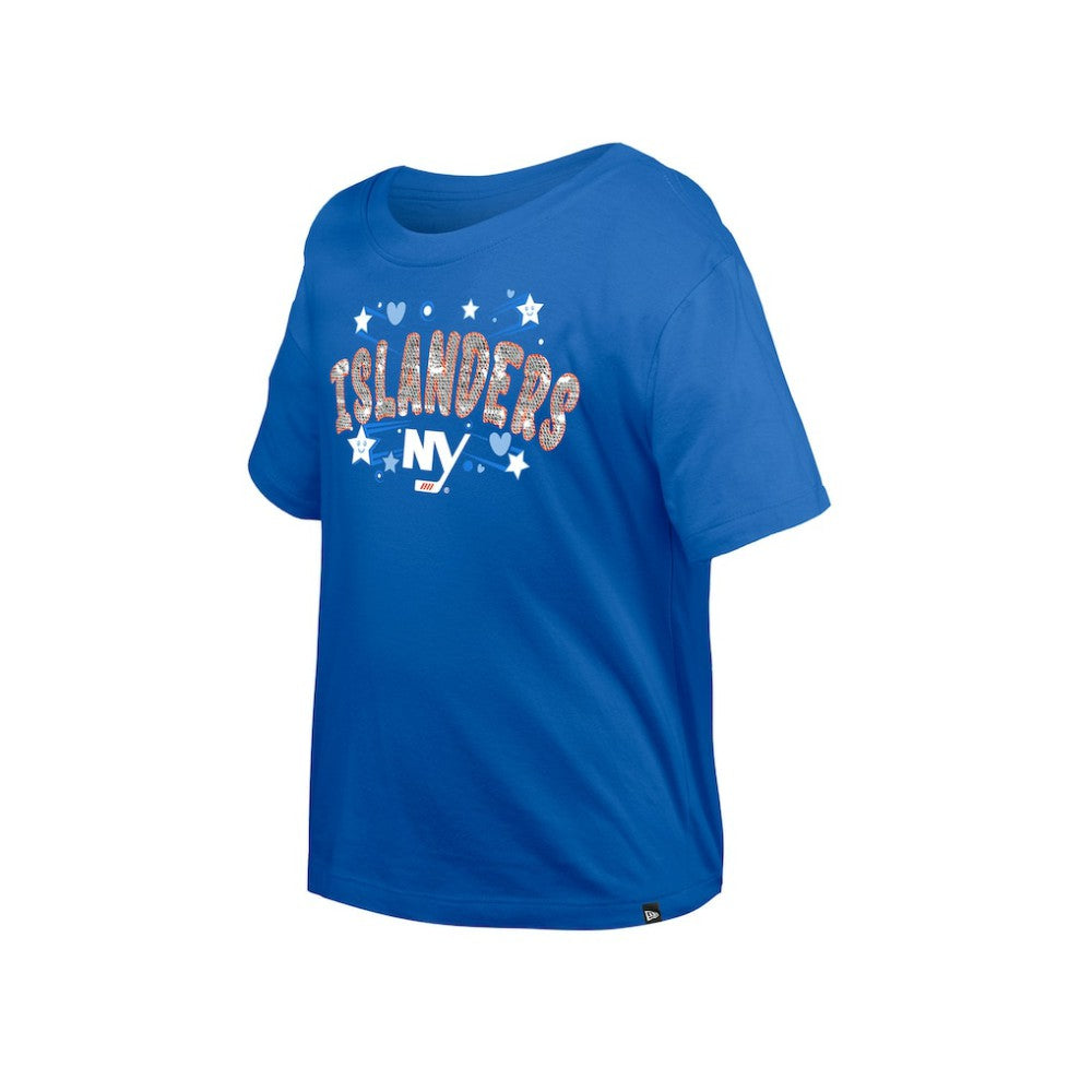 NHL New York Islanders New Era Girl's Youth Flip Sequin T-Shirt