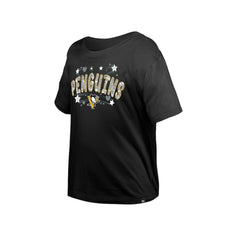 NHL Pittsburgh Penguins New Era Girl's Youth Flip Sequin T-Shirt