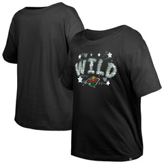 NHL Minnesota Wild New Era Girl's Youth Flip Sequin T-Shirt