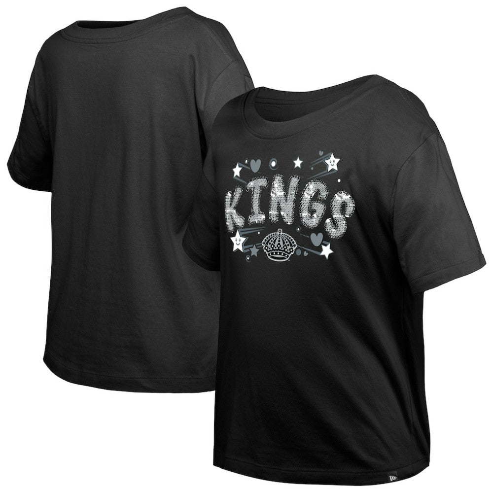 NHL Los Angeles Kings New Era Girl's Youth Flip Sequin T-Shirt