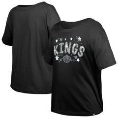 NHL Los Angeles Kings New Era Girl's Youth Flip Sequin T-Shirt