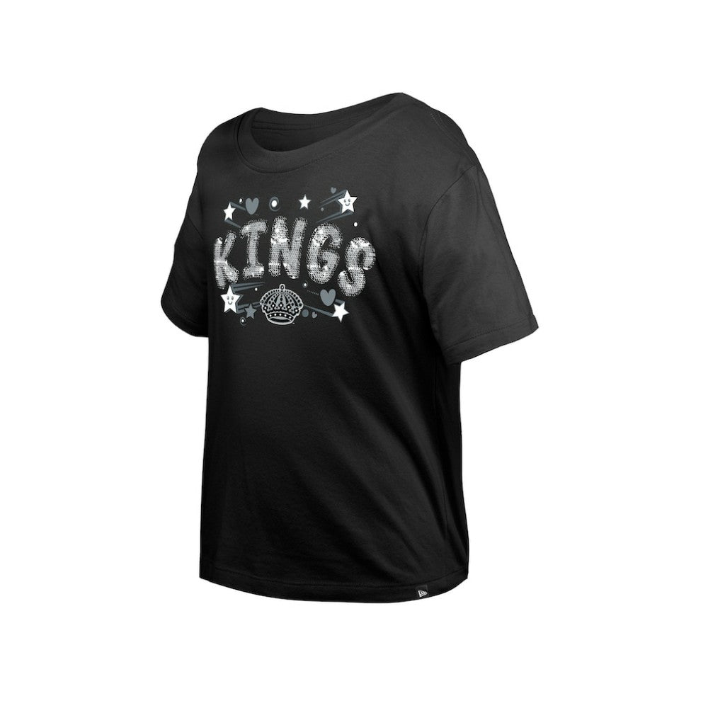 NHL Los Angeles Kings New Era Girl's Youth Flip Sequin T-Shirt