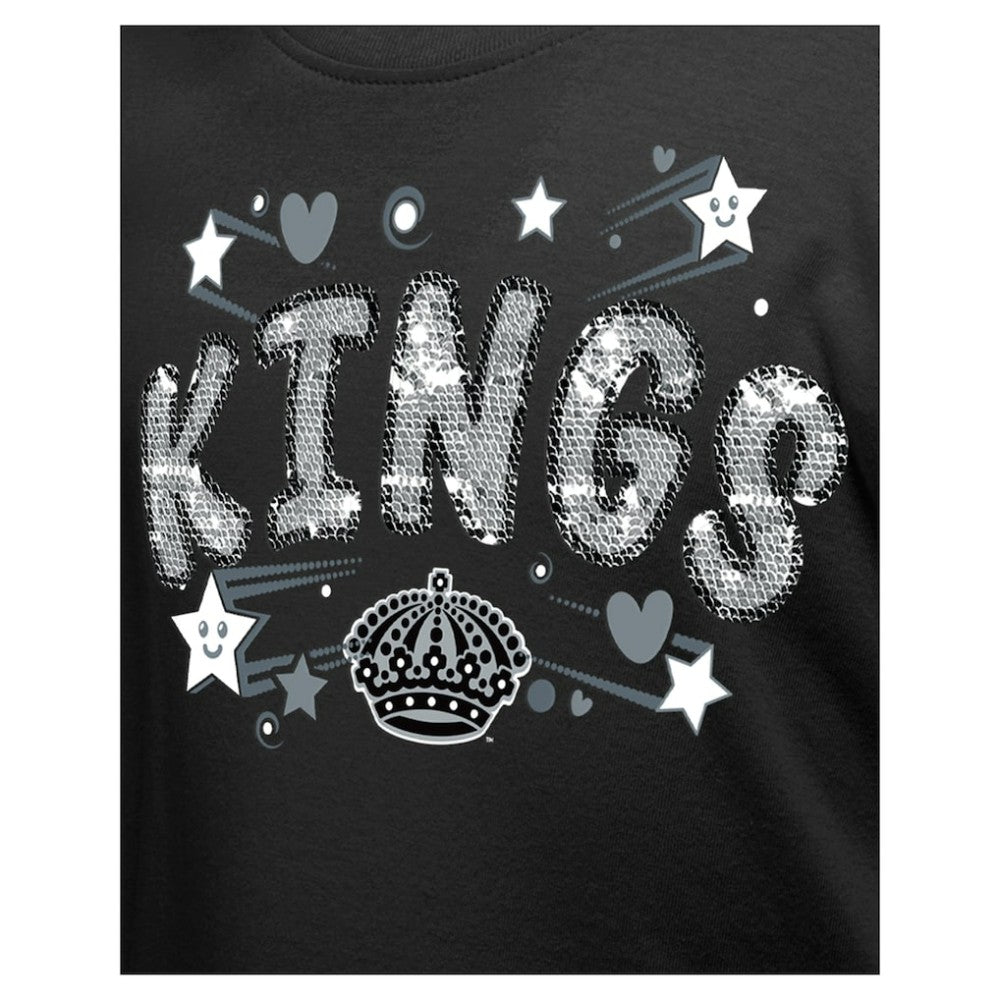 NHL Los Angeles Kings New Era Girl's Youth Flip Sequin T-Shirt