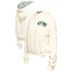 NHL Carolina Hurricanes New Era Women's Glam Game Quarter-Zip Cropped Floral Hoodie Pullover