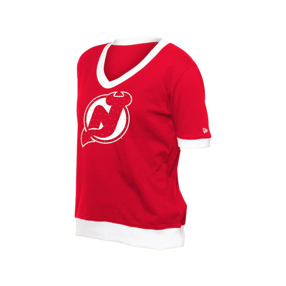 NHL New Jersey Devils New Era Women's Game Day Rhinestuds T-Shirt