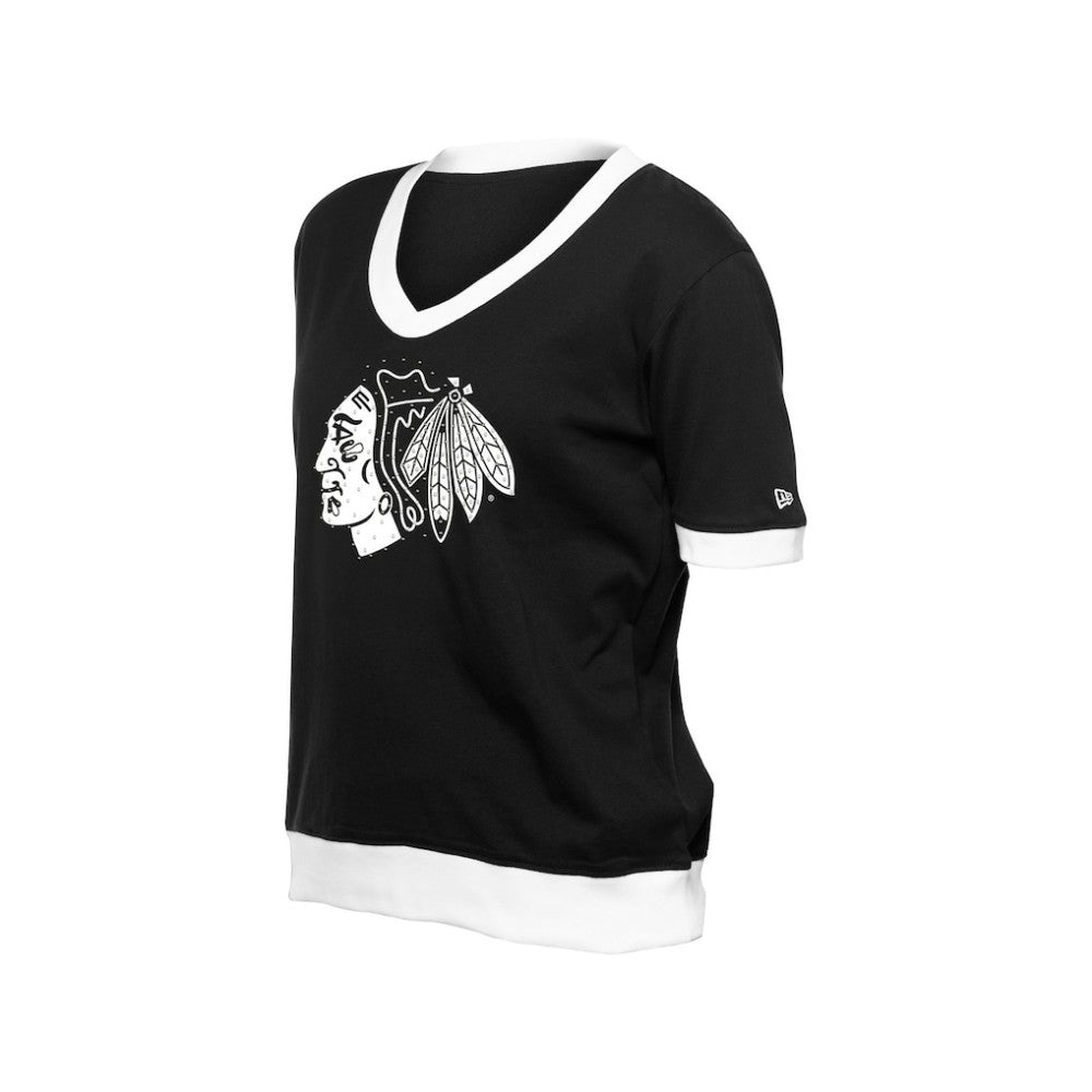 NHL Chicago Blackhawks New Era Women's Game Day Rhinestuds T-Shirt