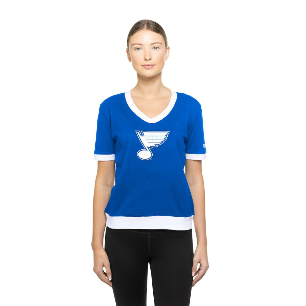 NHL St. Louis Blues New Era Women's Game Day Rhinestuds T-Shirt