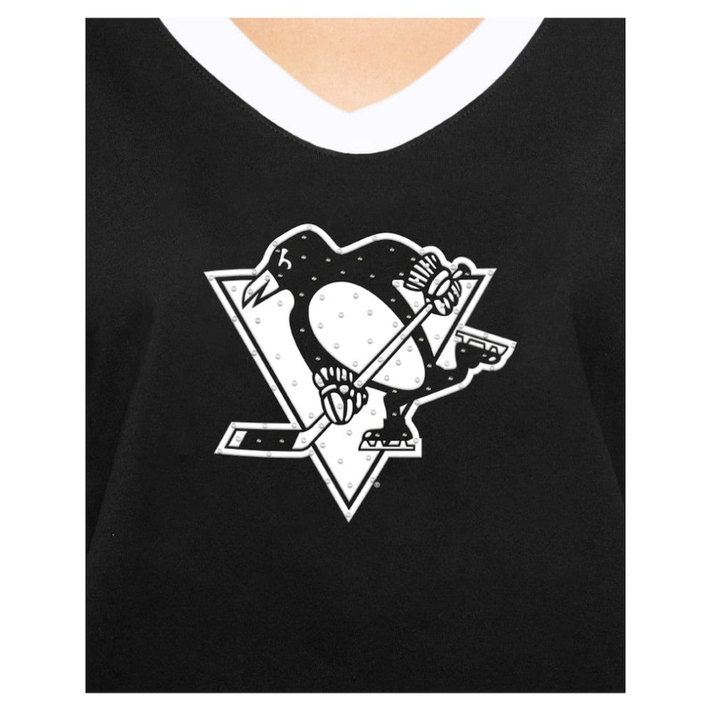 NHL Pittsburgh Penguins New Era Women's Game Day Rhinestuds T-Shirt