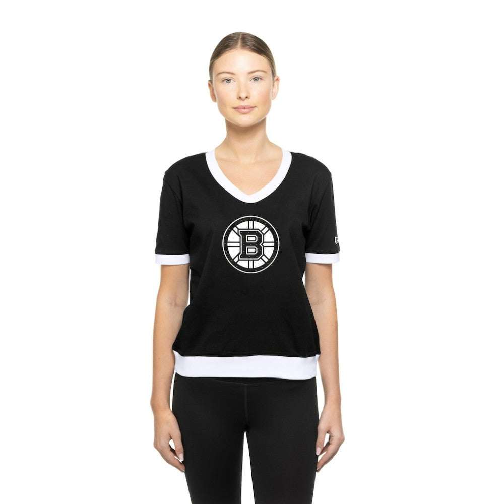 NHL Boston Bruins New Era Women's Game Day Rhinestuds T-Shirt