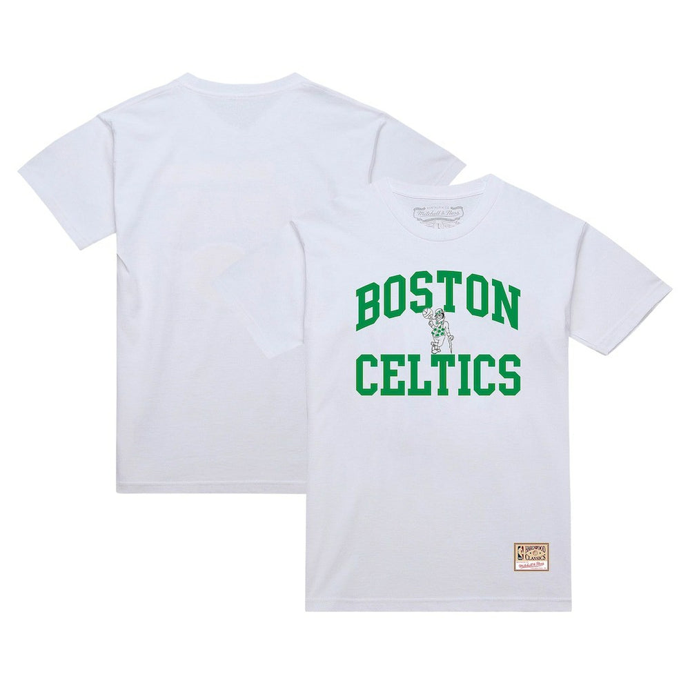 Mitchell & Ness Boston Celtics Hardwood Classics Vintage Warm Up T-Shirt