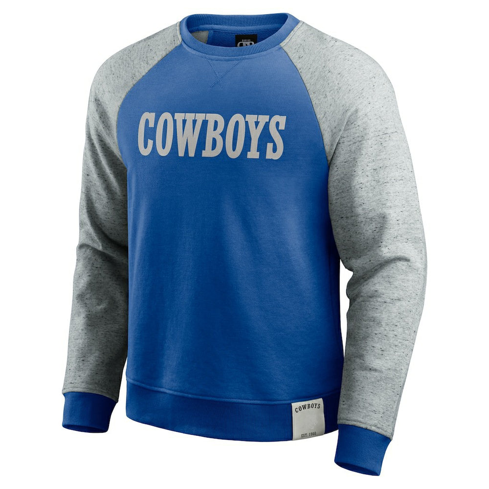 Darius Rucker Collection Throwback Color Block Raglan Pullover Sweatshirt - Dallas Cowboys Pullover