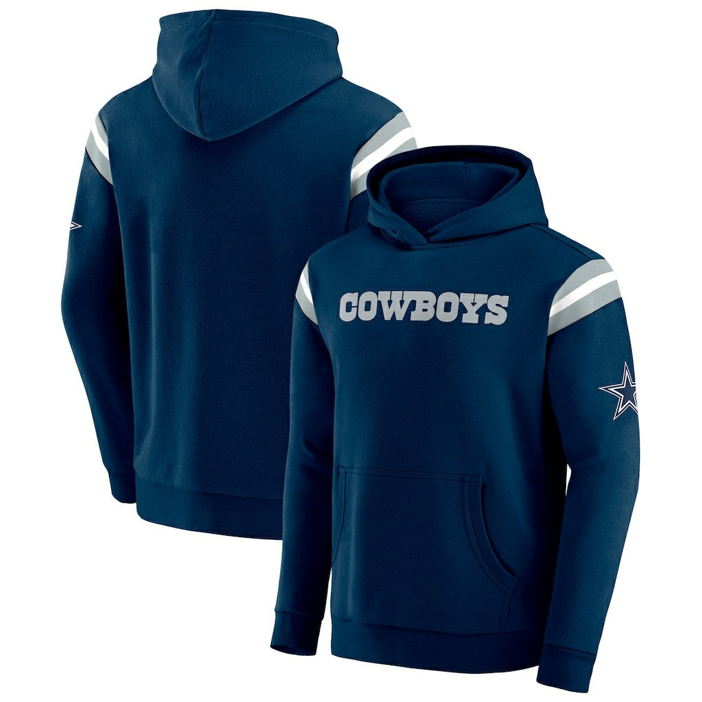 Darius Rucker Collection Football Washed Pullover Hoodie - Dallas Cowboys Hoodies