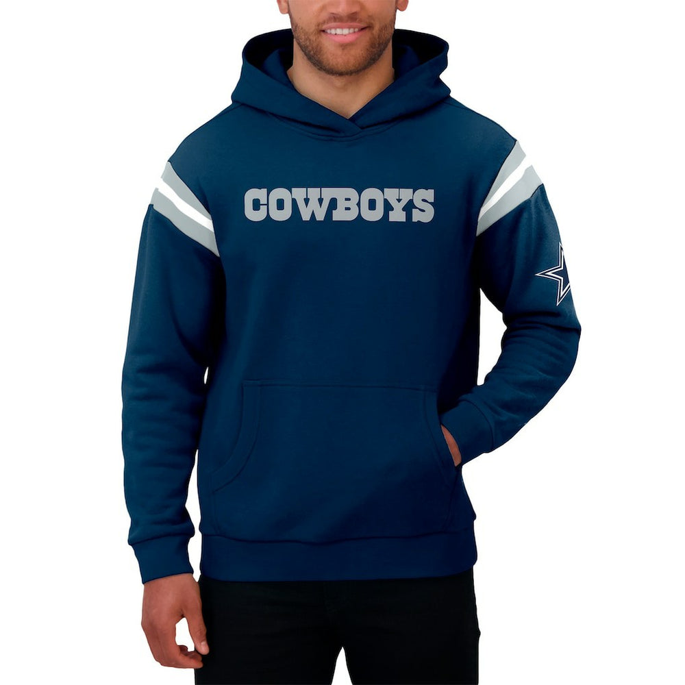 Darius Rucker Collection Football Washed Pullover Hoodie - Dallas Cowboys Hoodies