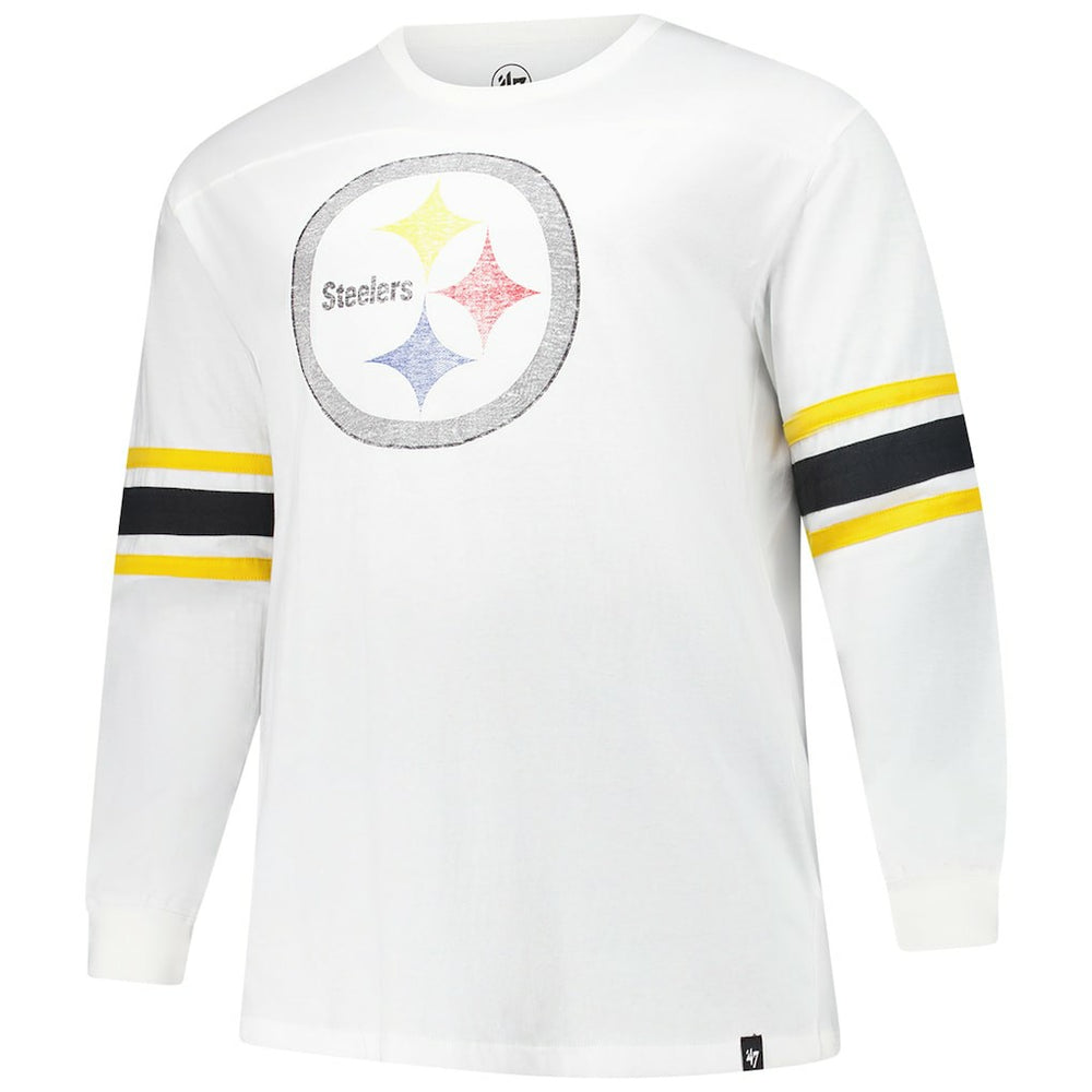 '47 Big & Tall Premier Brex Long Sleeve T-Shirt - Pittsburgh Steelers T-shirts