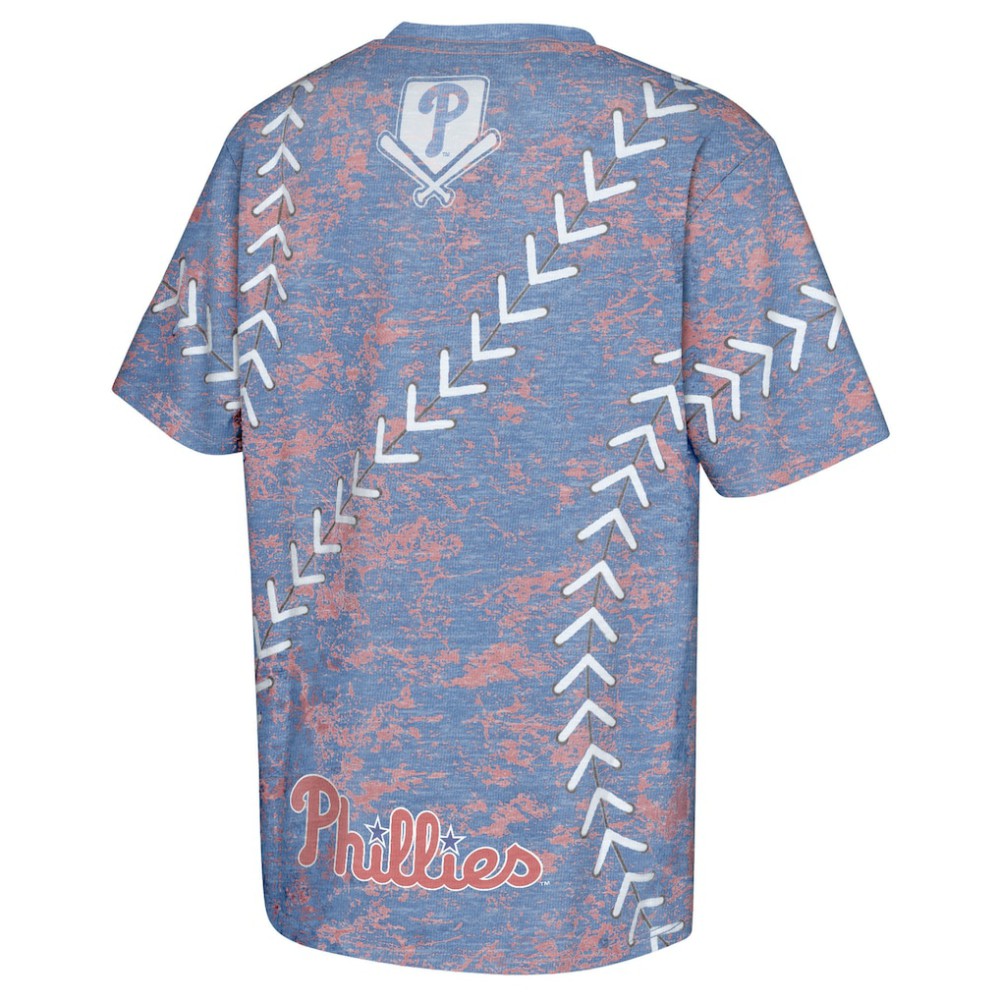 Royal Philadelphia Phillies Youth Slide Score Bold T-Shirt