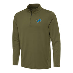 Antigua Reprocess Quarter-Zip Top - Detroit Lions Tops