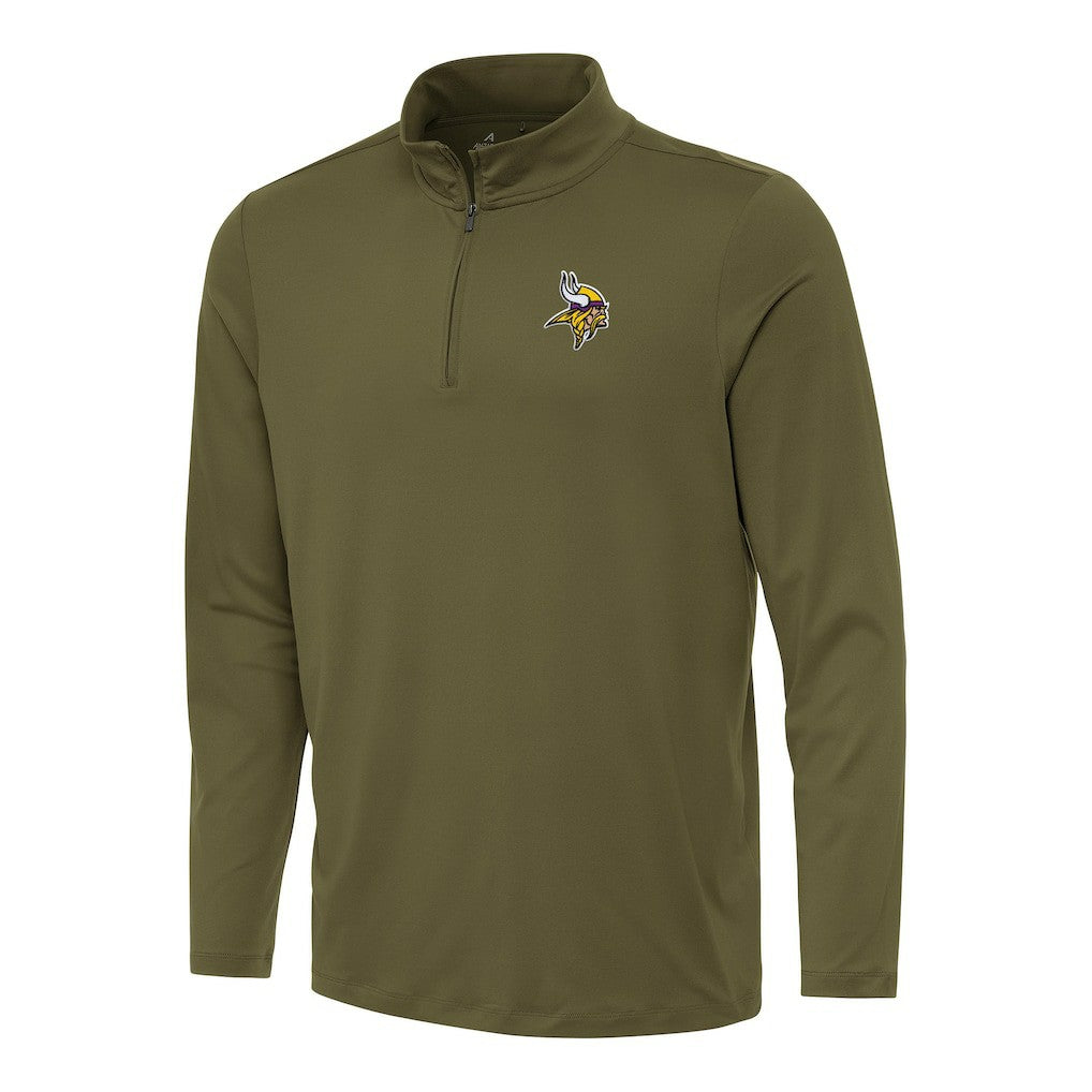 Antigua Reprocess Quarter-Zip Top - Minnesota Vikings Tops