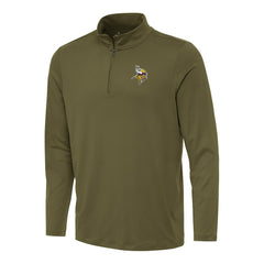 Antigua Reprocess Quarter-Zip Top - Minnesota Vikings Tops