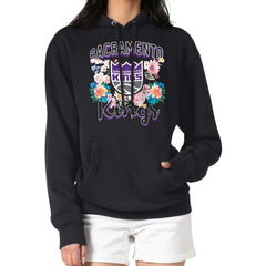Sacramento Kings G-III 4Her by Carl Banks Women's Flowers Team Logo Graphic Fleece Pullover Hoodie