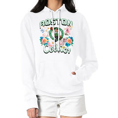 Boston Celtics G-III 4Her by Carl Banks Women's Flowers Team Logo Graphic Fleece Pullover Hoodie