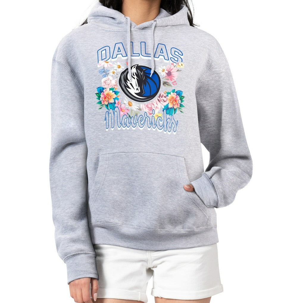 Dallas Mavericks G-III 4Her by Carl Banks Women's Flowers Team Logo Graphic Fleece Pullover Hoodie sale