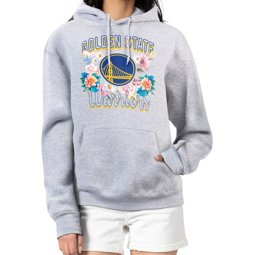 Golden State Warriors G-III 4Her by Carl Banks Women's Flowers Team Logo Graphic Fleece Pullover Hoodie sale