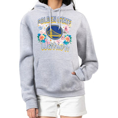 Golden State Warriors G-III 4Her by Carl Banks Women's Flowers Team Logo Graphic Fleece Pullover Hoodie sale