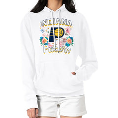 Indiana Pacers G-III 4Her by Carl Banks Women's Flowers Team Logo Graphic Fleece Pullover Hoodie
