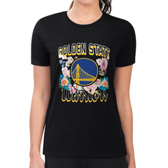 Golden State Warriors G-III 4Her by Carl Banks Women's Super-Slim Fit Lightweight Flowers Team Logo Graphic T-Shirt sale