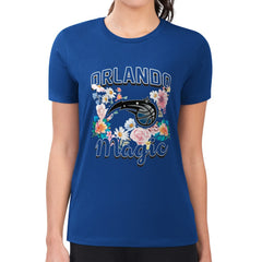 Orlando Magic G-III 4Her by Carl Banks Women's Super-Slim Fit Lightweight Flowers Team Logo Graphic T-Shirt