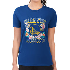 Golden State Warriors G-III 4Her by Carl Banks Women's Super-Slim Fit Lightweight Flowers Team Logo Graphic T-Shirt sale