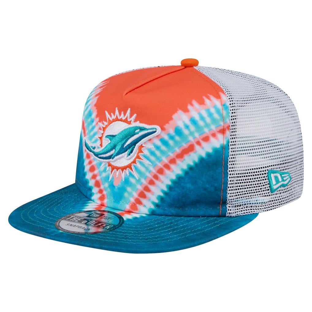 Throwback Dye Golfer Snapback Hat - Miami Dolphins Hats