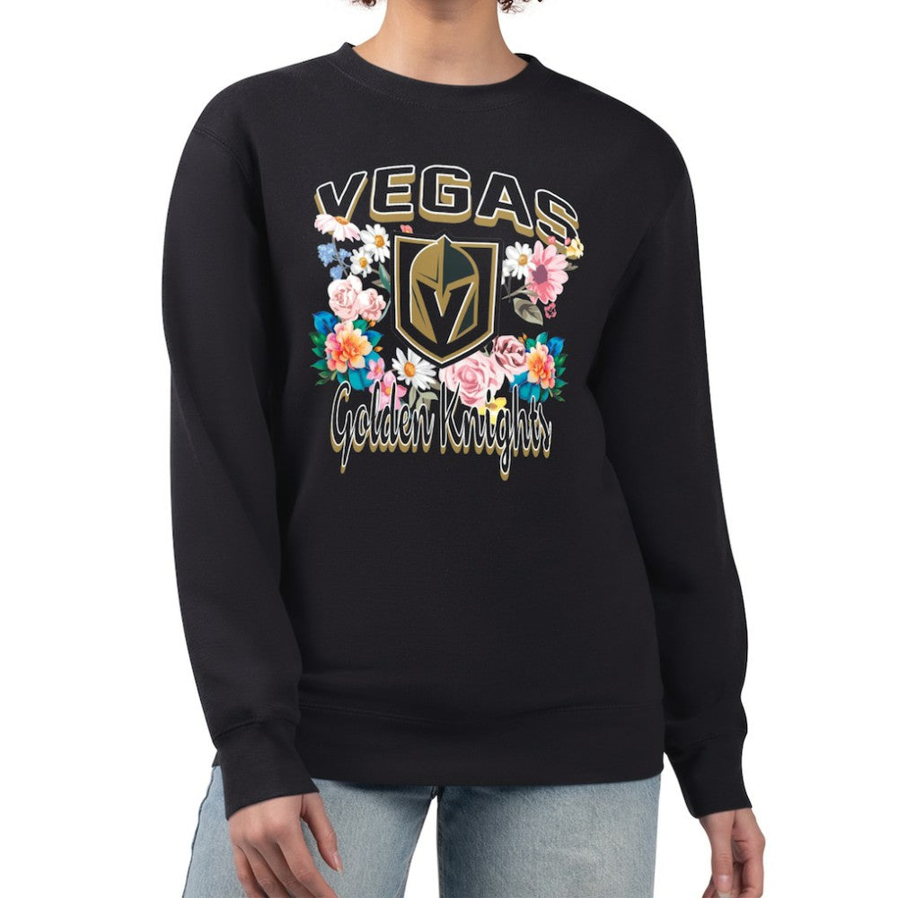 NHL Vegas Golden Knights G-III 4Her by Carl Banks Women's Flower Logo Pullover Sweatshirt
