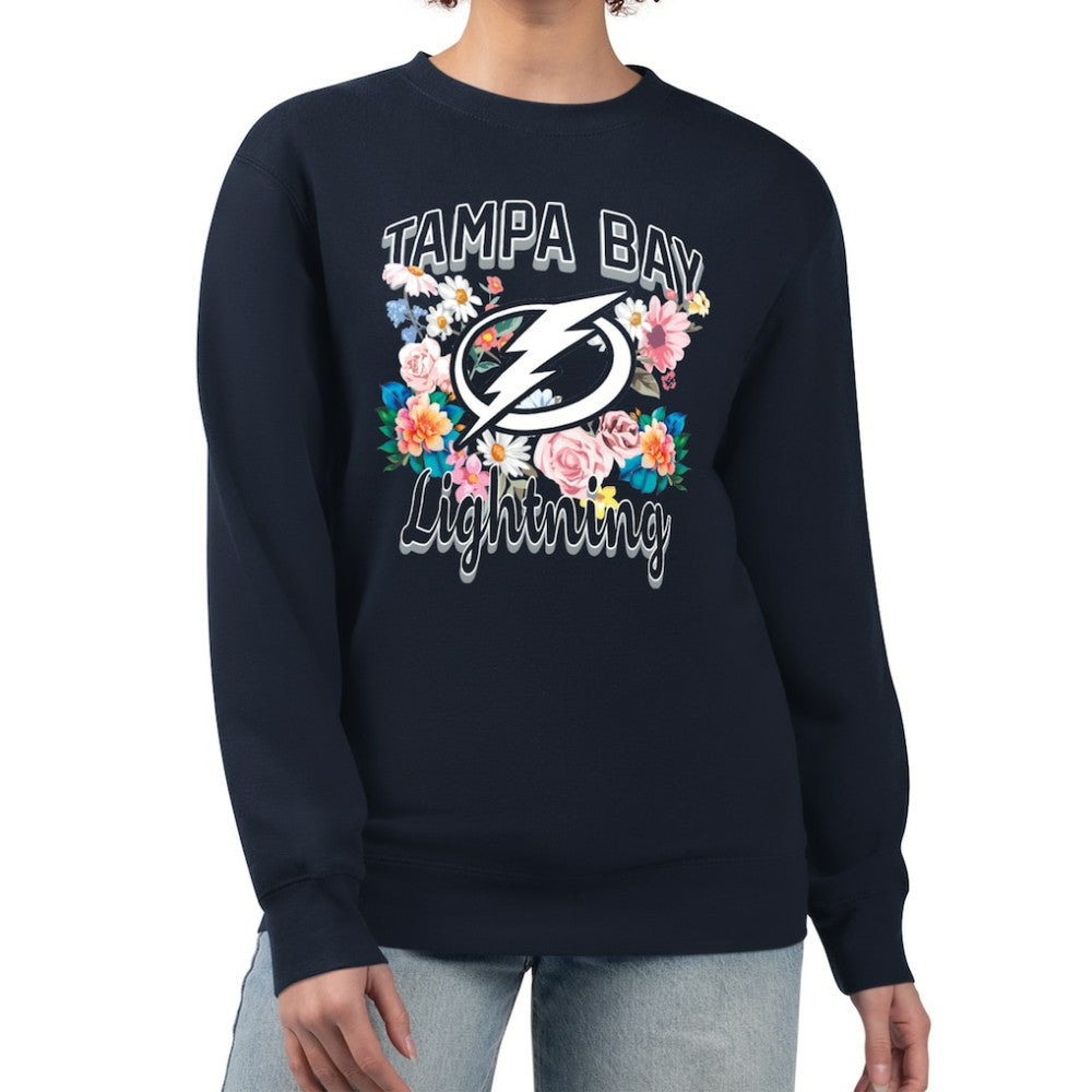 NHL Tampa Bay Lightning G-III 4Her by Carl Banks Women's Flower Logo Pullover Sweatshirt