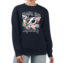 NHL Tampa Bay Lightning G-III 4Her by Carl Banks Women's Flower Logo Pullover Sweatshirt